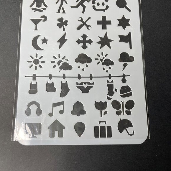 Reusable Art Planner Stencil Activity Weather Laundry mq Mixed Media Supplies - Picture 3 of 3